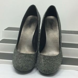 Dexter Women’s Gray Fabric Heels Size 9.5 Wide